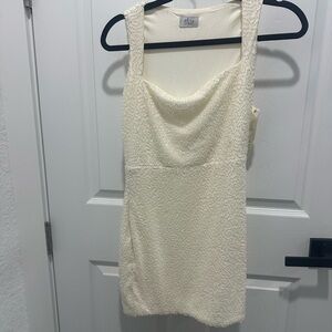 Oh Polly Ivory Beaded Mini Dress
